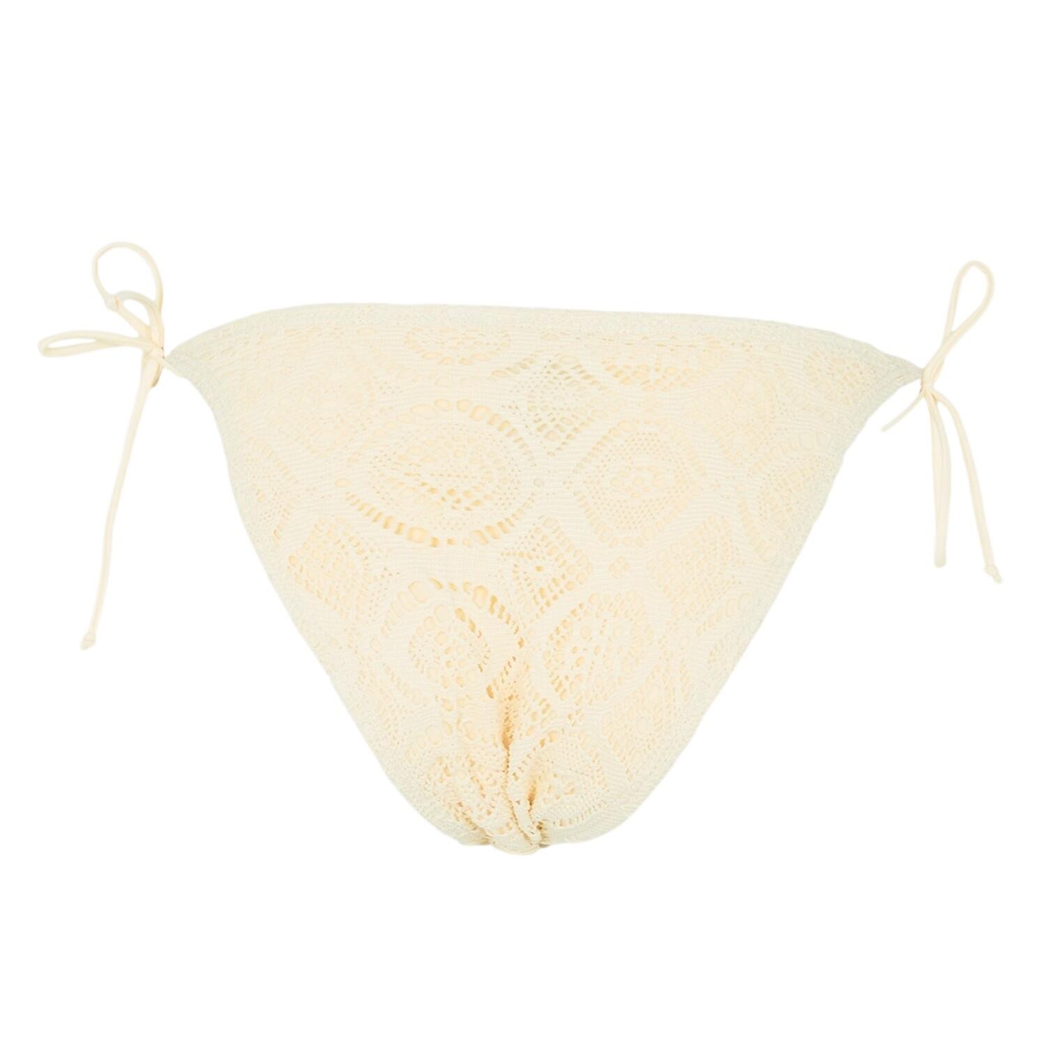 Womens/Ladies Crochet Bikini Bottoms (Yellow) 2/4