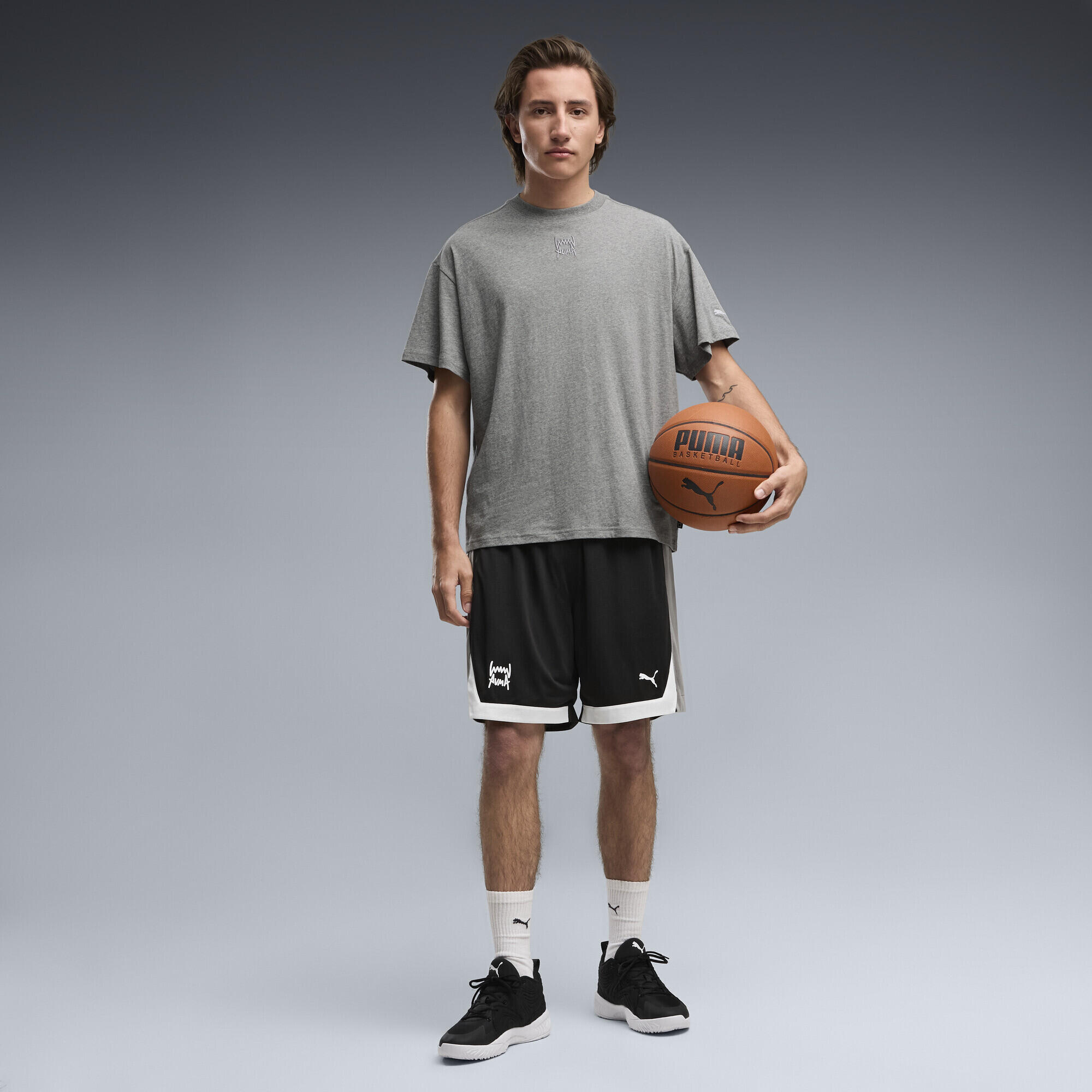 Shorts da basket in mesh Fundamentals 8" da uomo PUMA 2/5