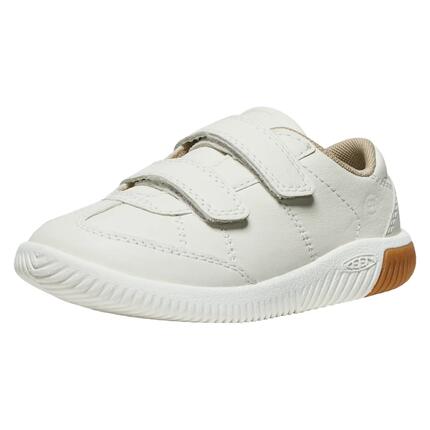Baskets Keen NX Knit T-Toe DS pour enfants en cuir blanc à scratch