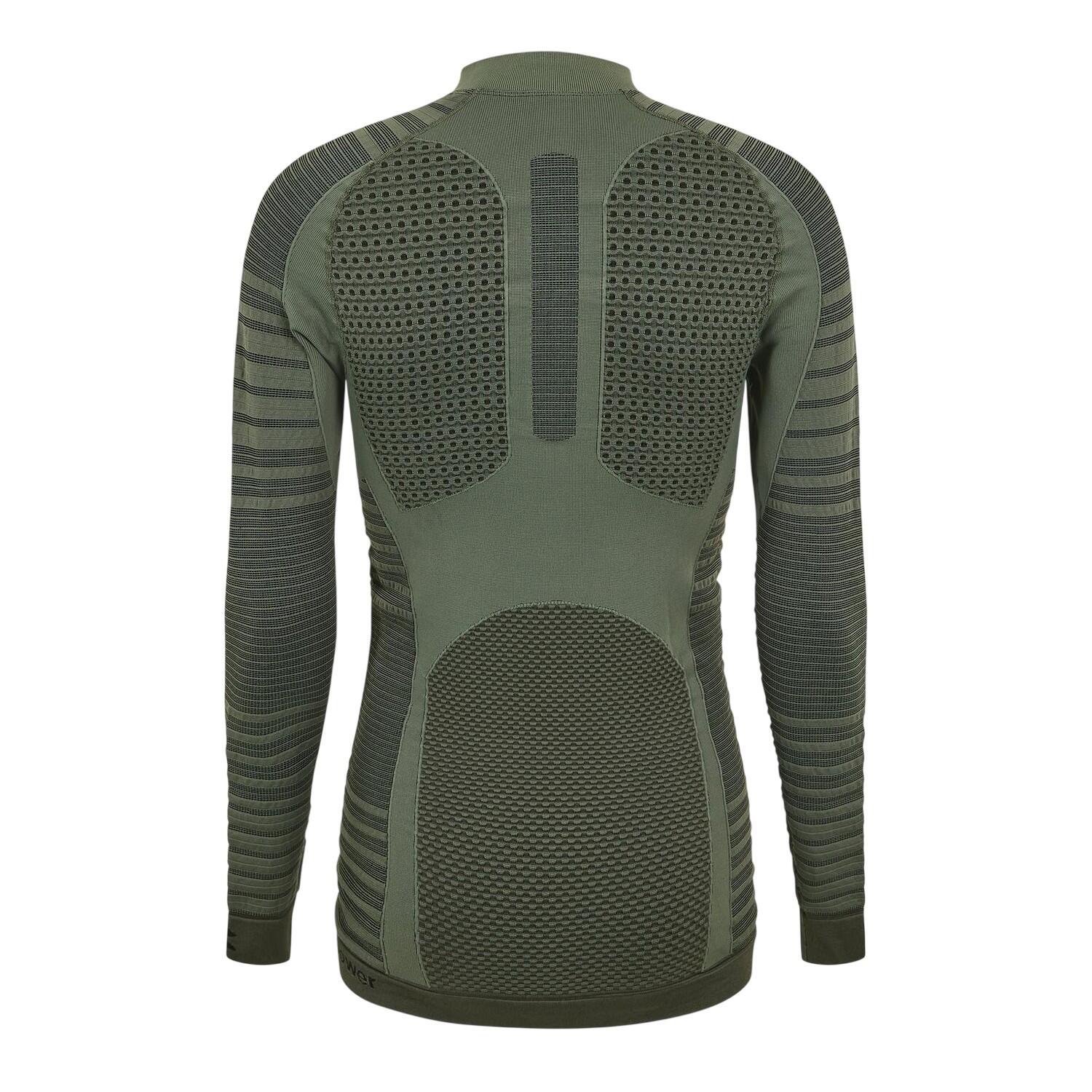 Mens Quarter Zip LongSleeved Top (Green) 2/2