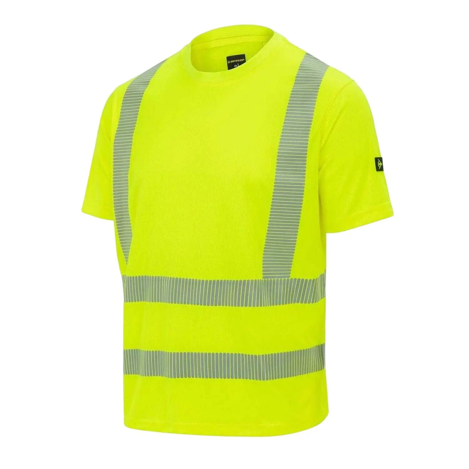 Maglietta Leggera Alta Visibilità Uomo Dunlop Giallo 3/3
