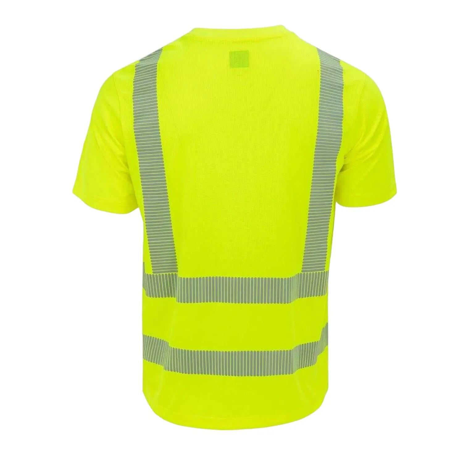 Maglietta Leggera Alta Visibilità Uomo Dunlop Giallo 2/3