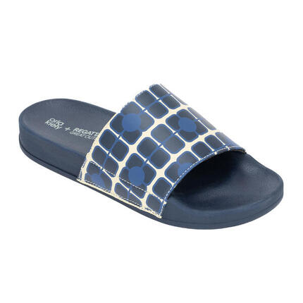 Claquettes Motif/style Coquelicot Géant ORLA KIELY Femme (Bleu Marine Imprimé)