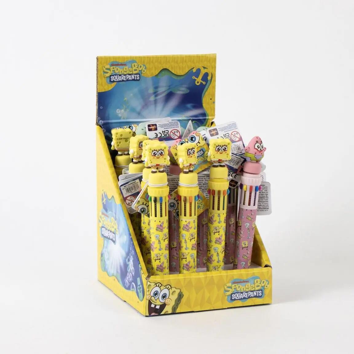 SpongeBob Schwammkopf Mehrfarbenstift für Kinder, 10 Farben mit 3D-Figur 6/7