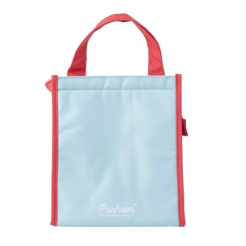 Lancheira infantil Pusheen com forro térmico, azul e rosa. 4/4