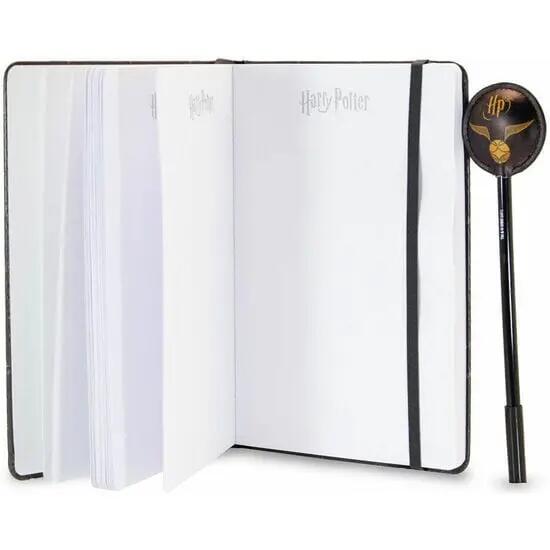 Set diario e penna per bambini di Harry Potter con chiusura elastica, nero 3/4