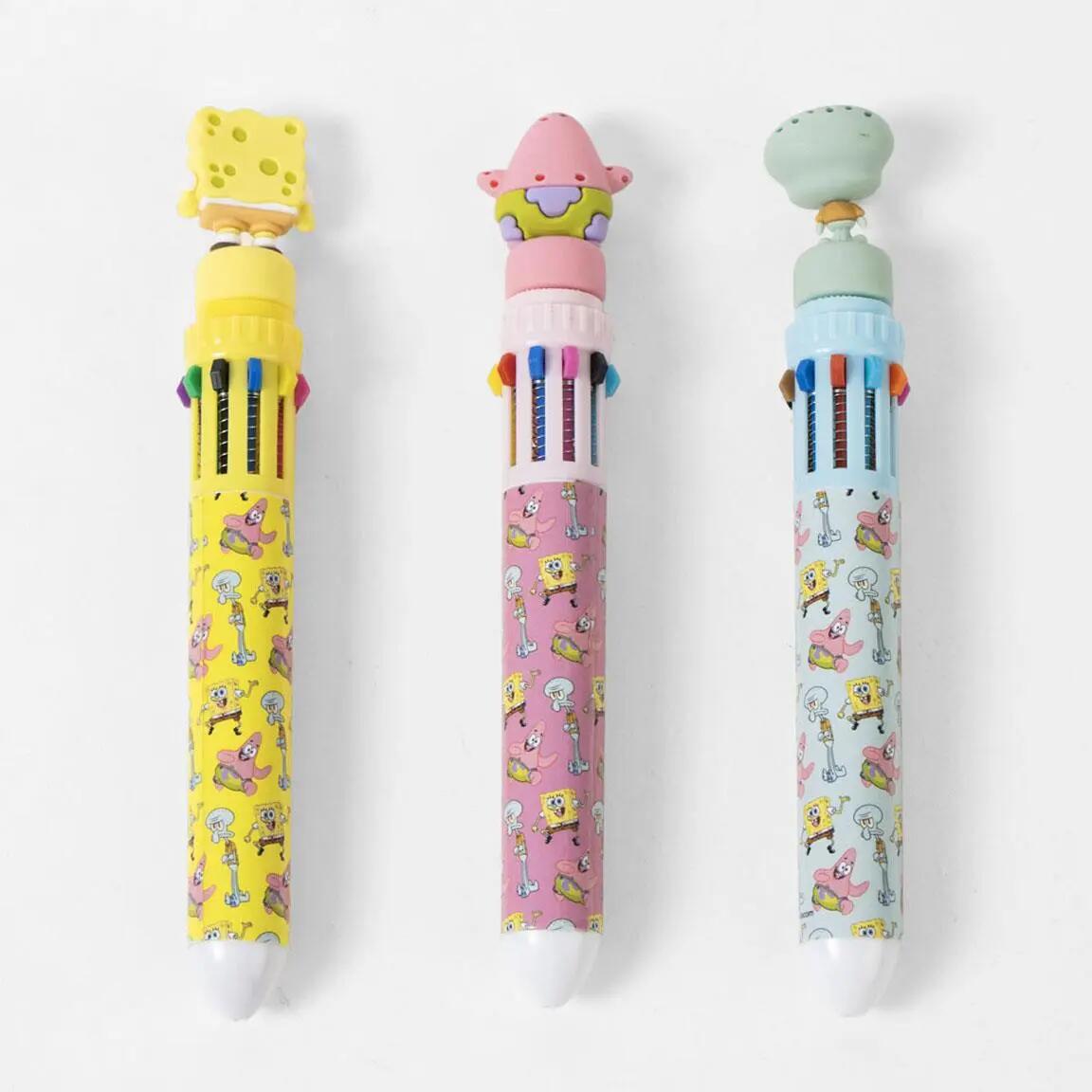 SpongeBob Schwammkopf Mehrfarbenstift für Kinder, 10 Farben mit 3D-Figur 2/7