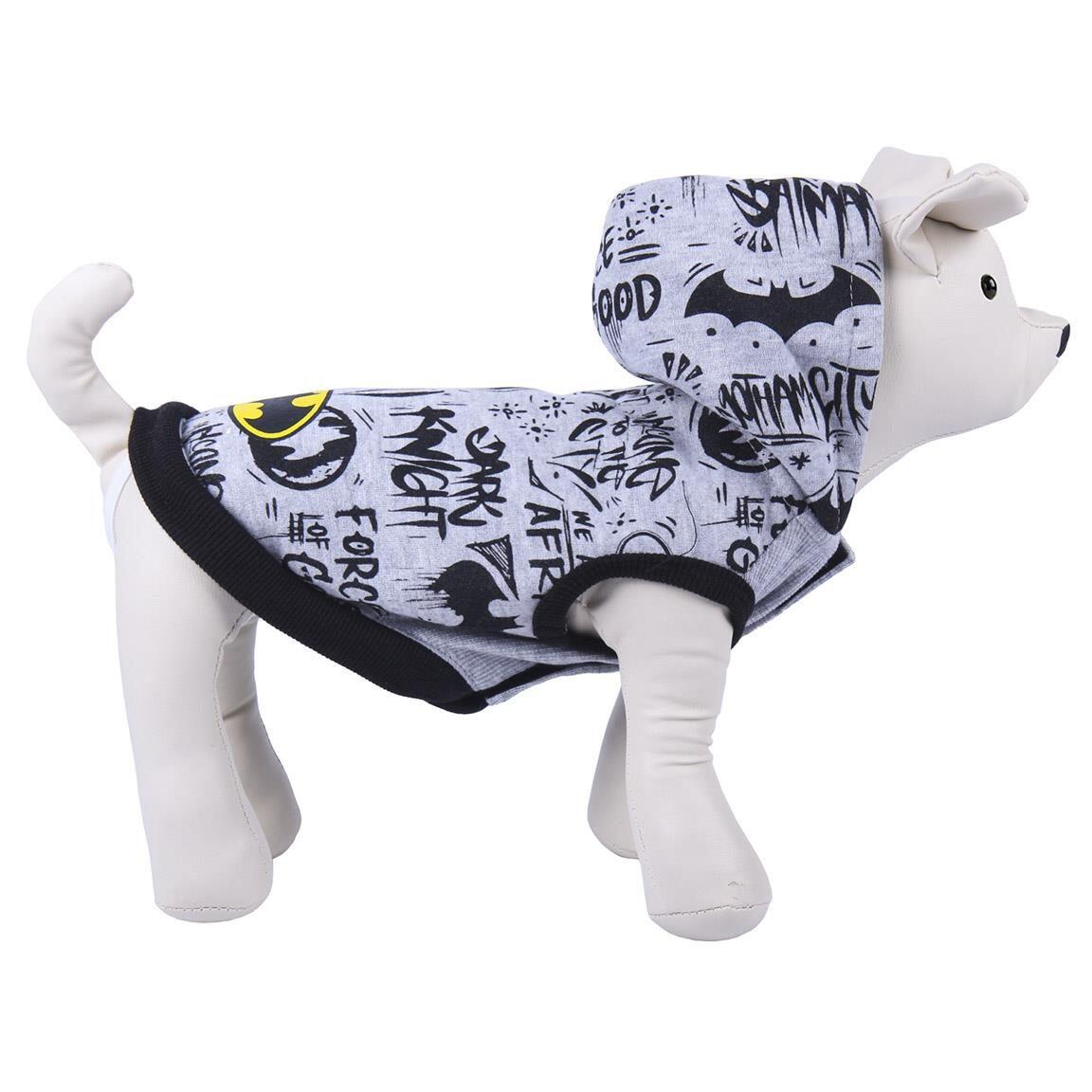 Sweat à capuche Batman pour chien, en coton doux, gris et noir 5/6