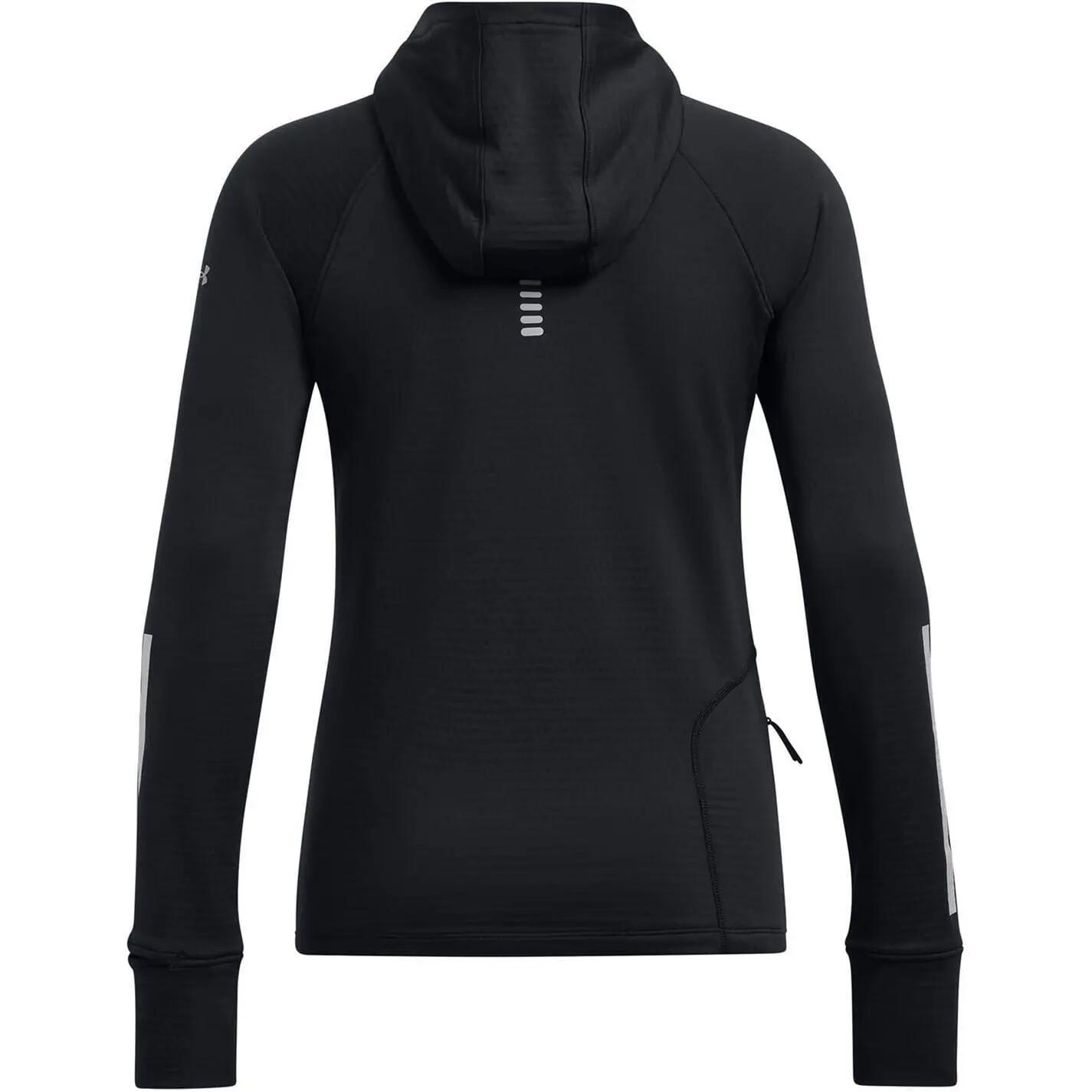 Sweat À Capuche Avec Cordons Course À Pied Femme (Noir) 3/4