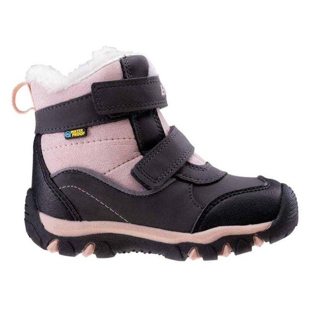 Botas de neve de corte médio Baisy para raparigas (Rosa / Cinzento) 3/4