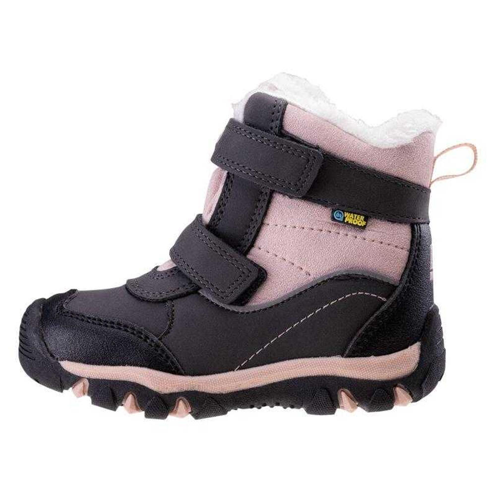 Botas de neve de corte médio Baisy para raparigas (Rosa / Cinzento) 2/4