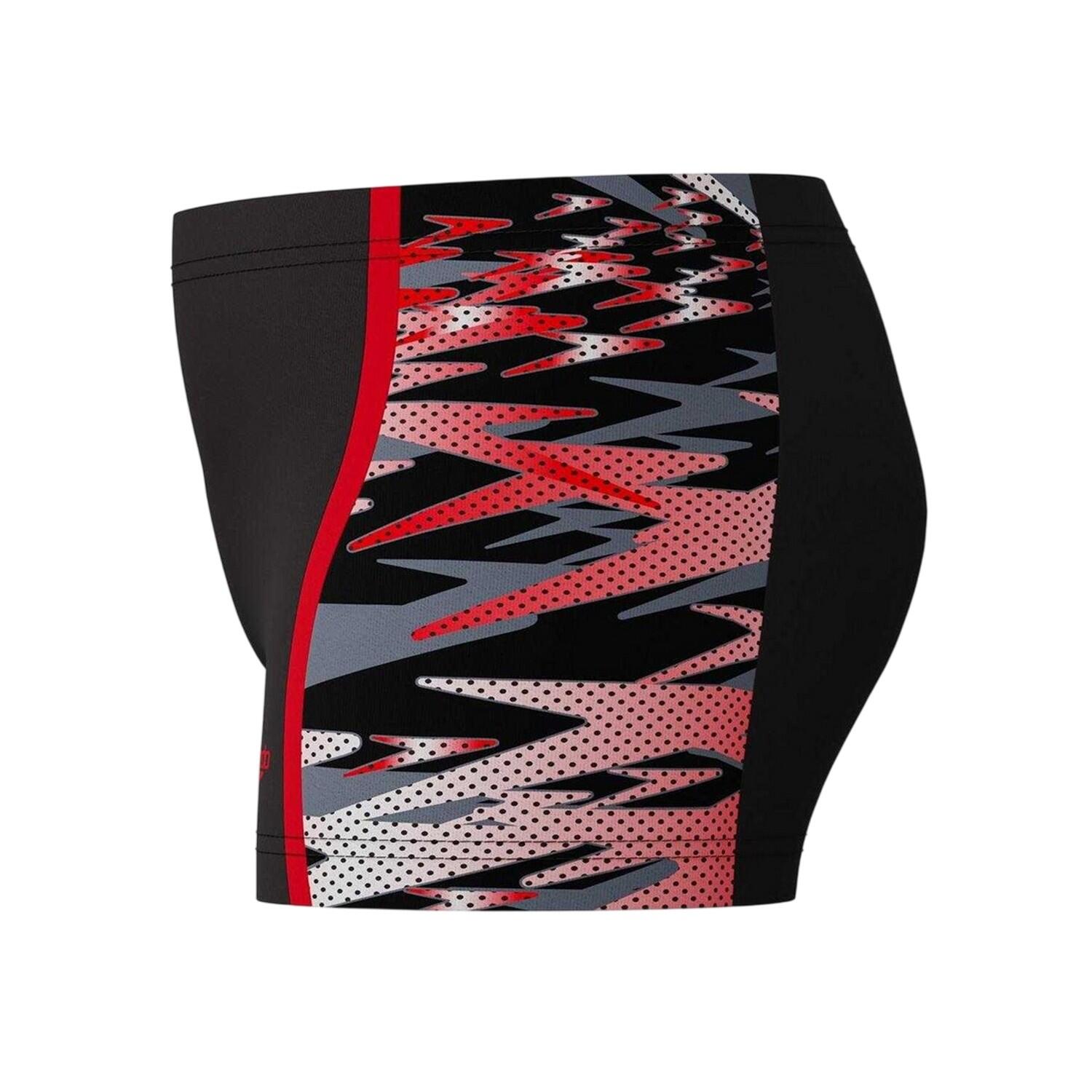 Costume Bermuda Logo Ragazzi Speedo Hyper Boom Splice Antracite Rosso 3/3