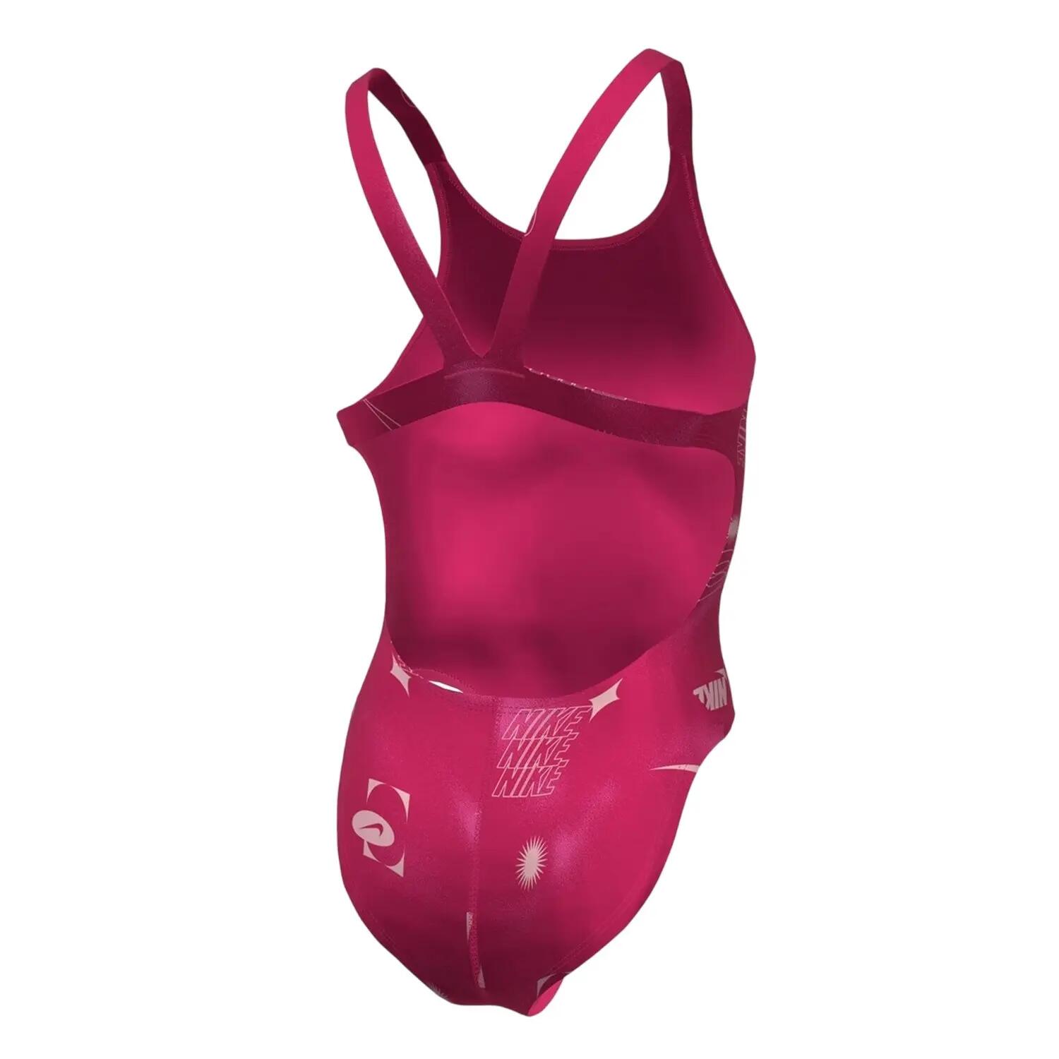 Maillot De Bain 1 Pièce Motif/style Lettrage Femme (Rose) 2/2