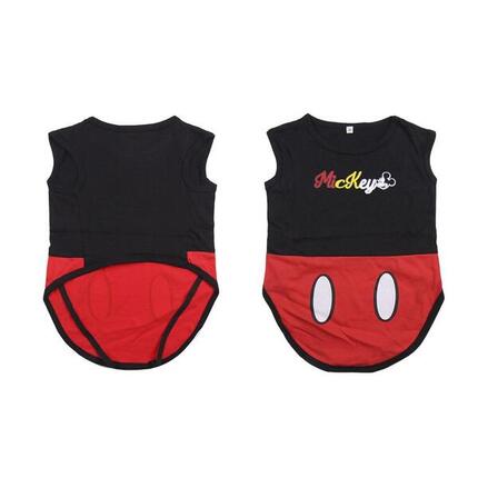 Mickey Mouse Single Jersey Hunde-T-Shirt, weicher und bequemer Stoff, Schwarz
