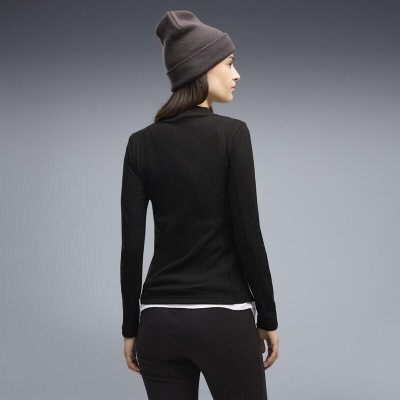 Tricou cu mânecă lungă HER Slim Ribbed pentru femei PUMA