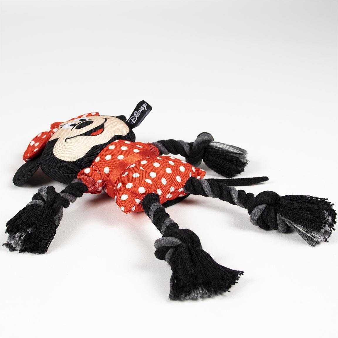 Corde à mâcher pour chien Minnie Mouse, jouet à mâcher en corde rouge et noire 4/7