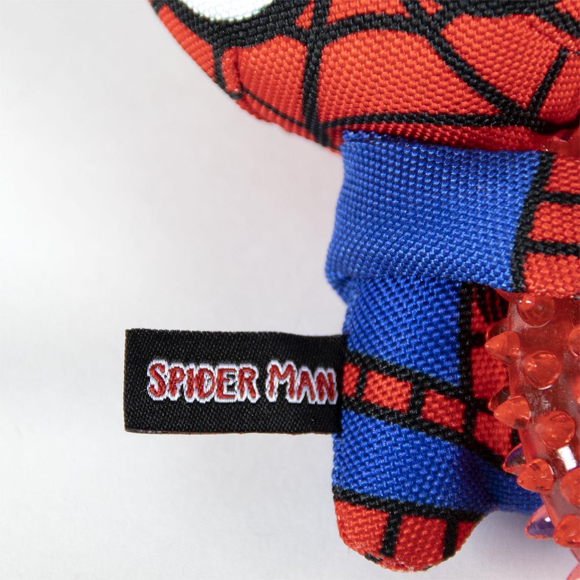 Jouet à mâcher Spiderman pour chien avec anneau texturé et jouet en tissu 7/7