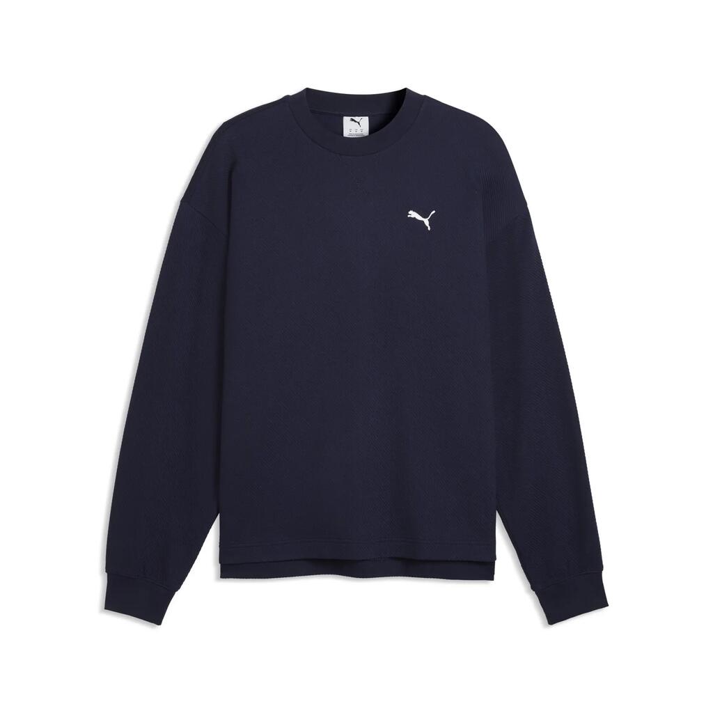 Essentials Elevated Relaxed Material Crew Sweatshirt Men PUMA