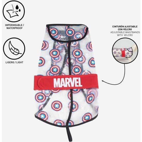 Imperméable pour chien Captain America Avengers, ajustable, rouge et gris 6/7