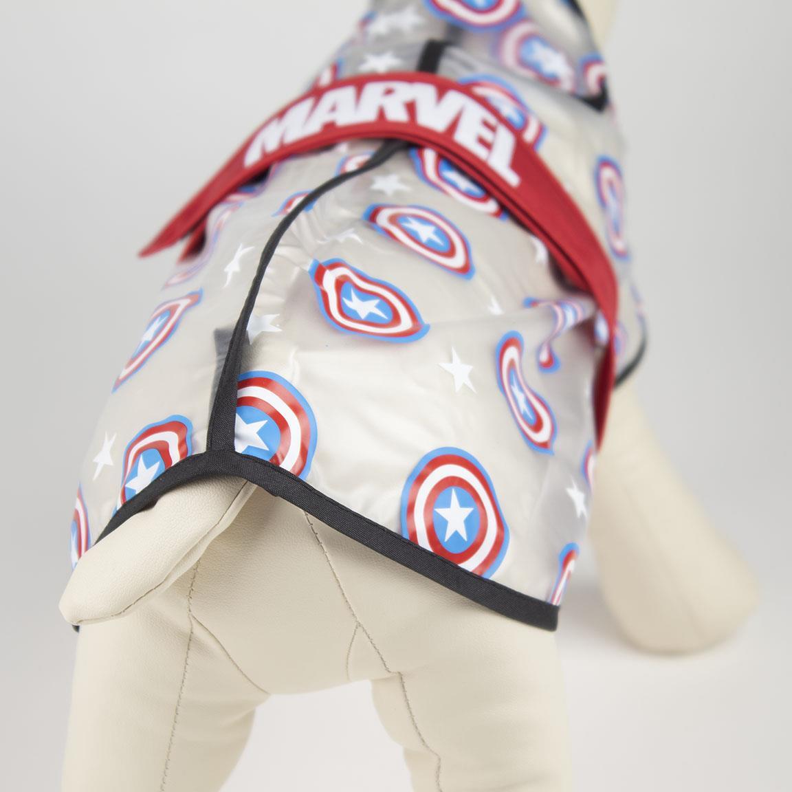 Imperméable pour chien Captain America Avengers, ajustable, rouge et gris 5/7