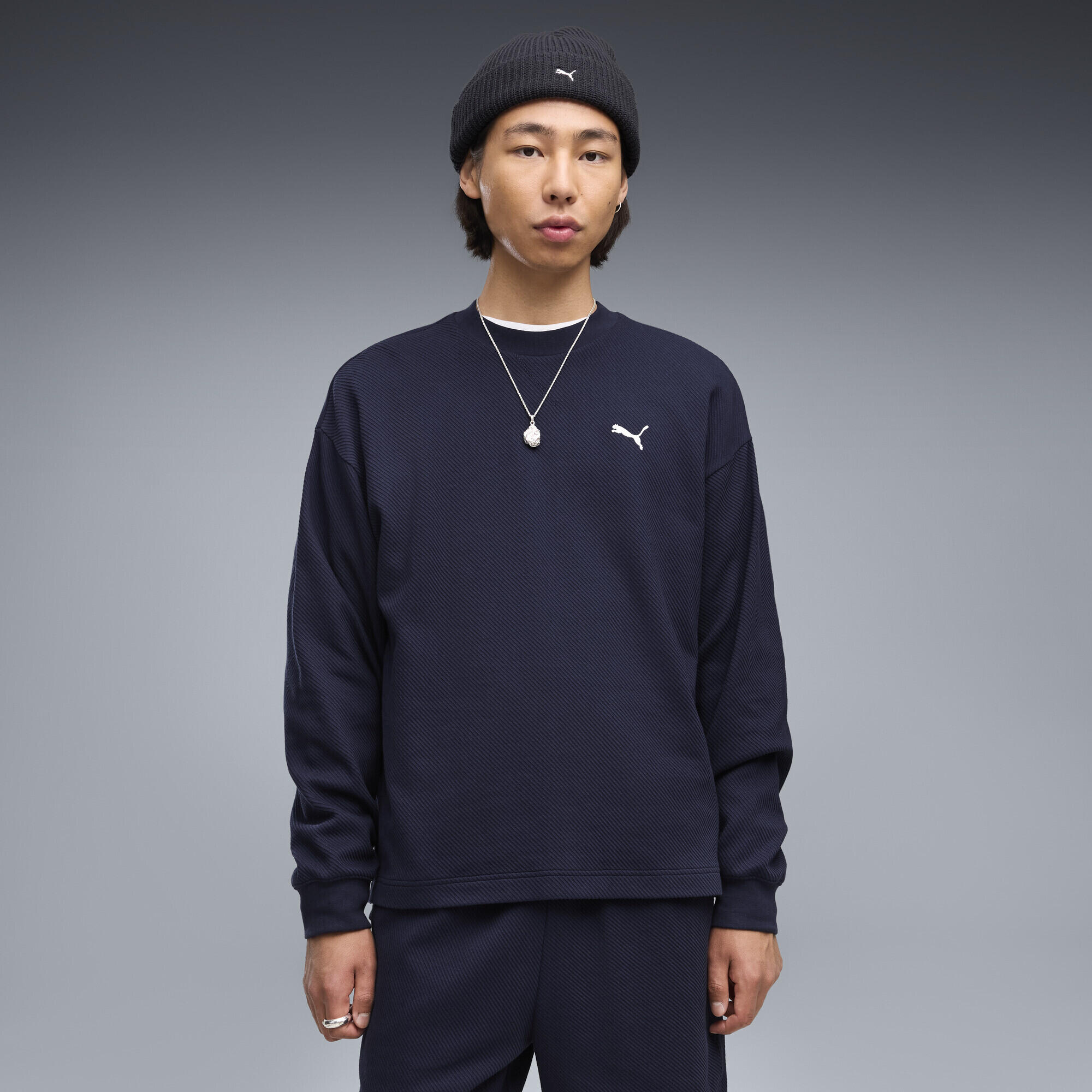 Essentials Elevated Relaxed Material sweatshirt met ronde hals voor heren PUMA 2/5