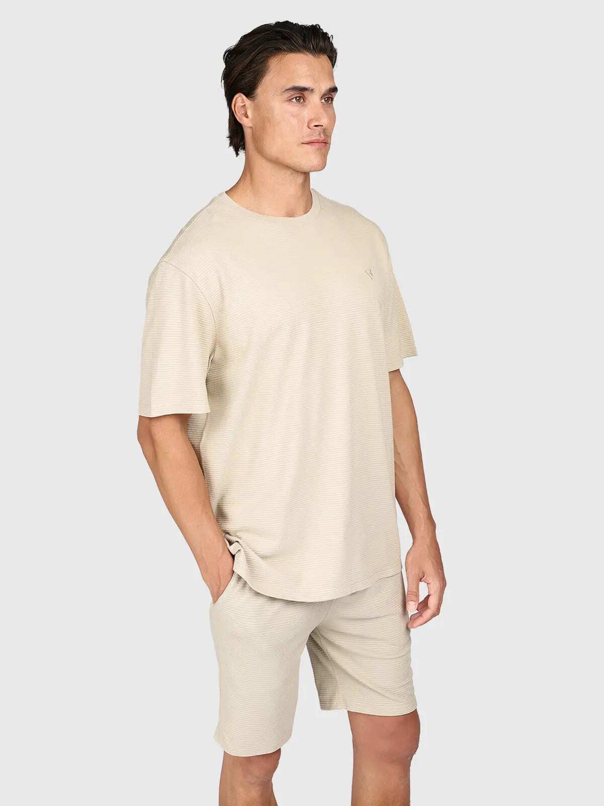 Dozan Homme T-shirt Mode Coupe régulière Col rond Feather Grey 6/7