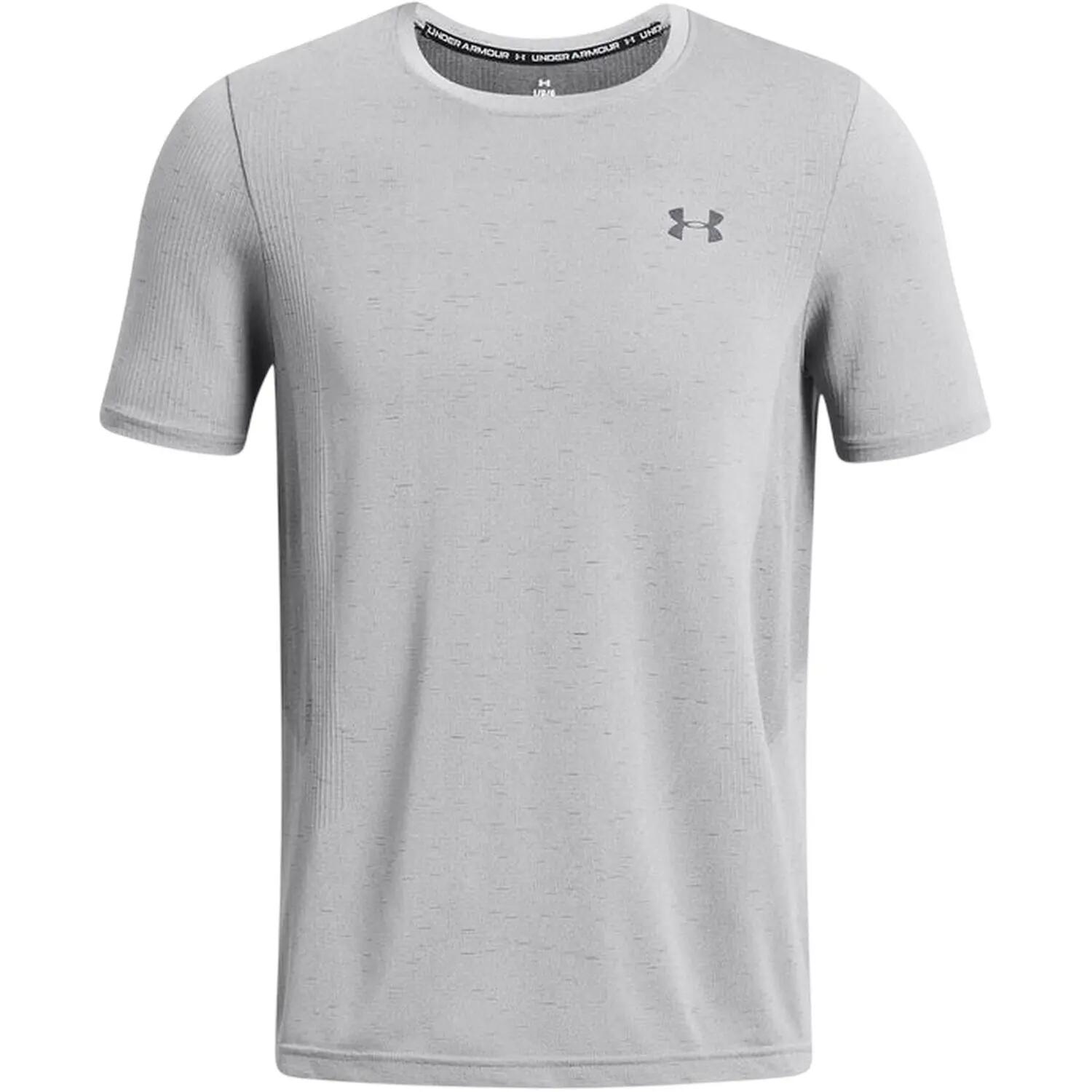 Maglietta Senza Cuciture Uomo Under Armour Vanish Grigio Nero 2/4