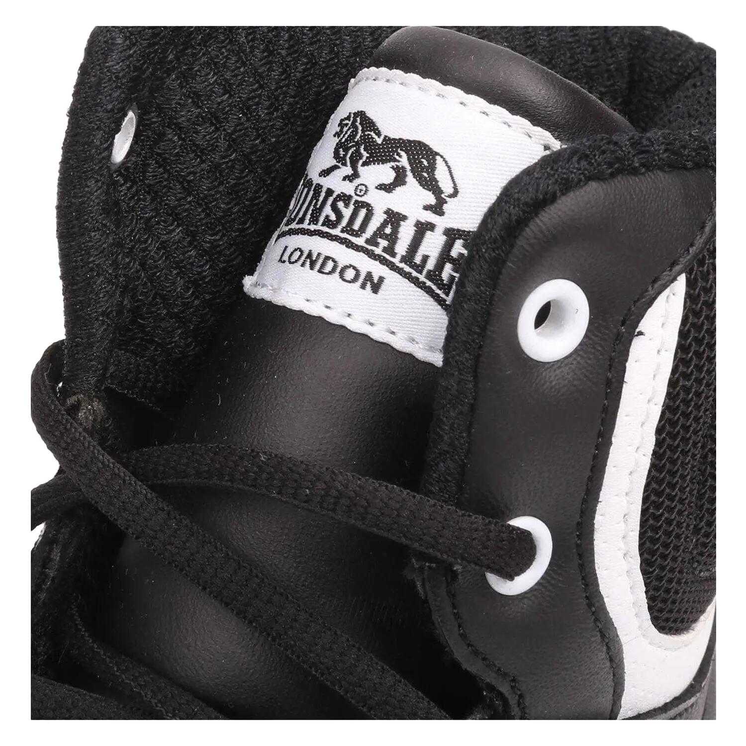 Stivali Da Pugilato PelleBambini Lonsdale Nero 4/4