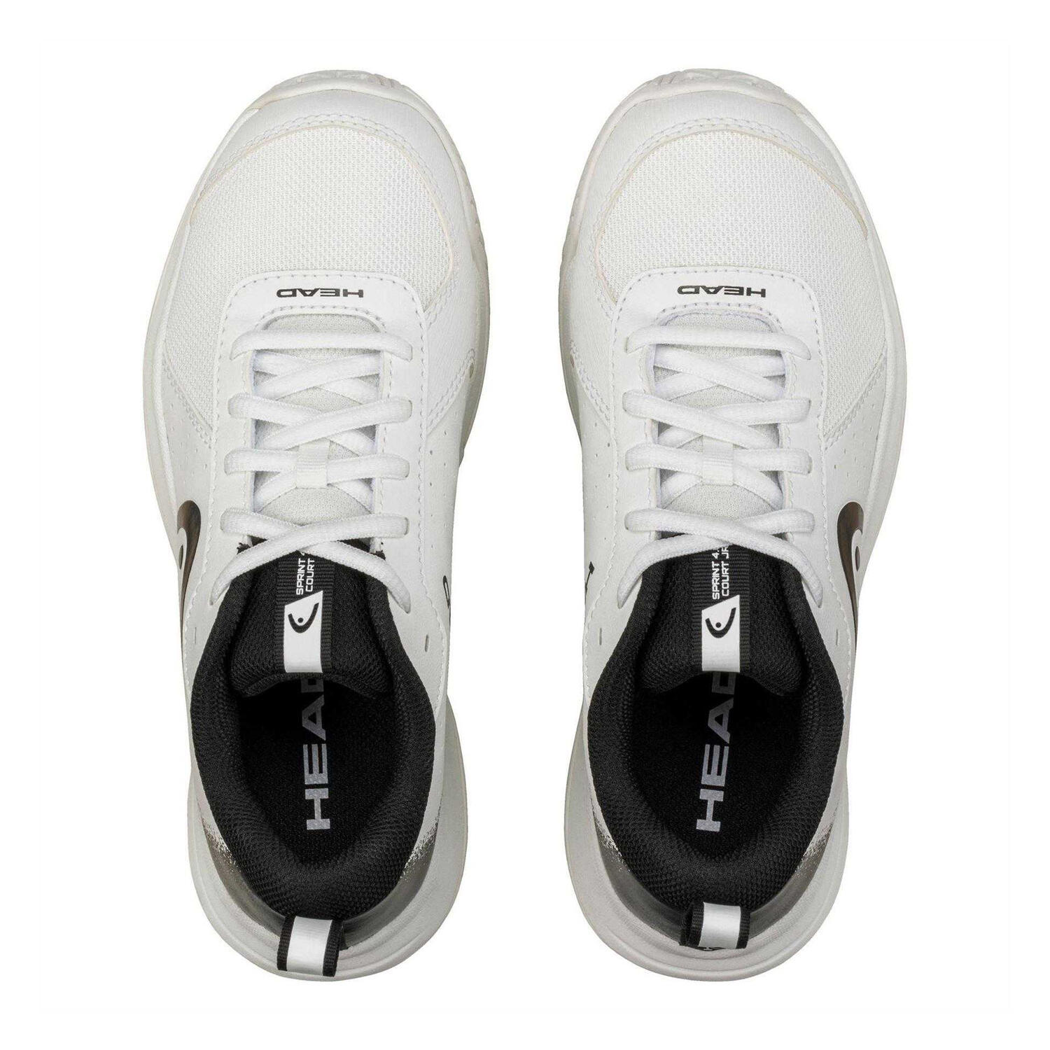 Childrens/Kids Court 4.0 Padel Shoes (White/Black) 3/4