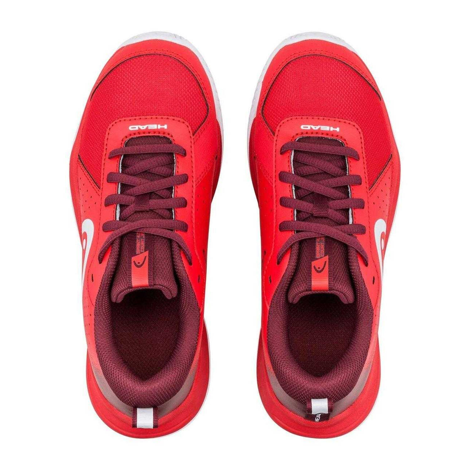 Scarpe Da PadelBambini Head Court 4.0 Rosso Rosso Scuro 3/4