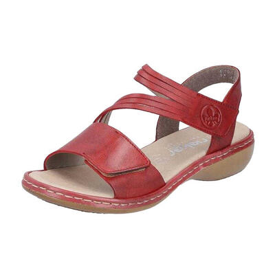 Dames leren sandalen (rood)