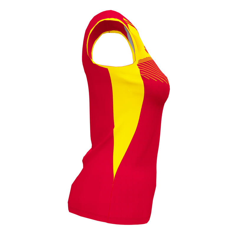 T-shirt de alça Mulher Joma Supernova ii vermelho amarelo