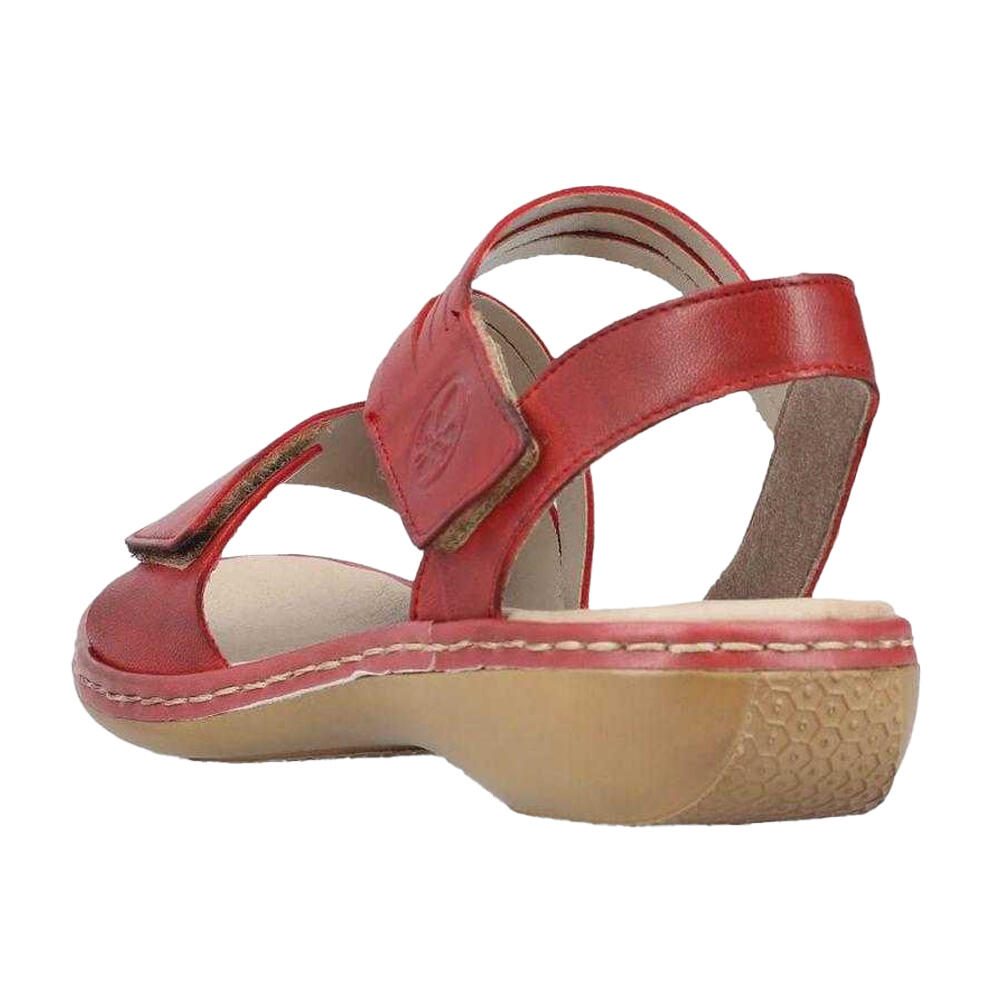 Sandali Pelle Donna Rieker Rosso 2/4