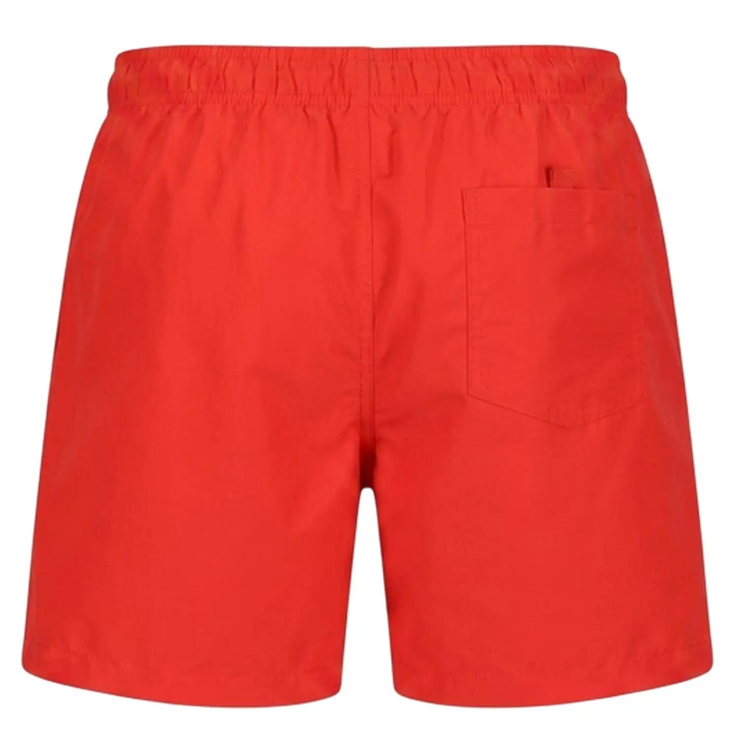 Mens Yale Swim Shorts (Red) 3/4