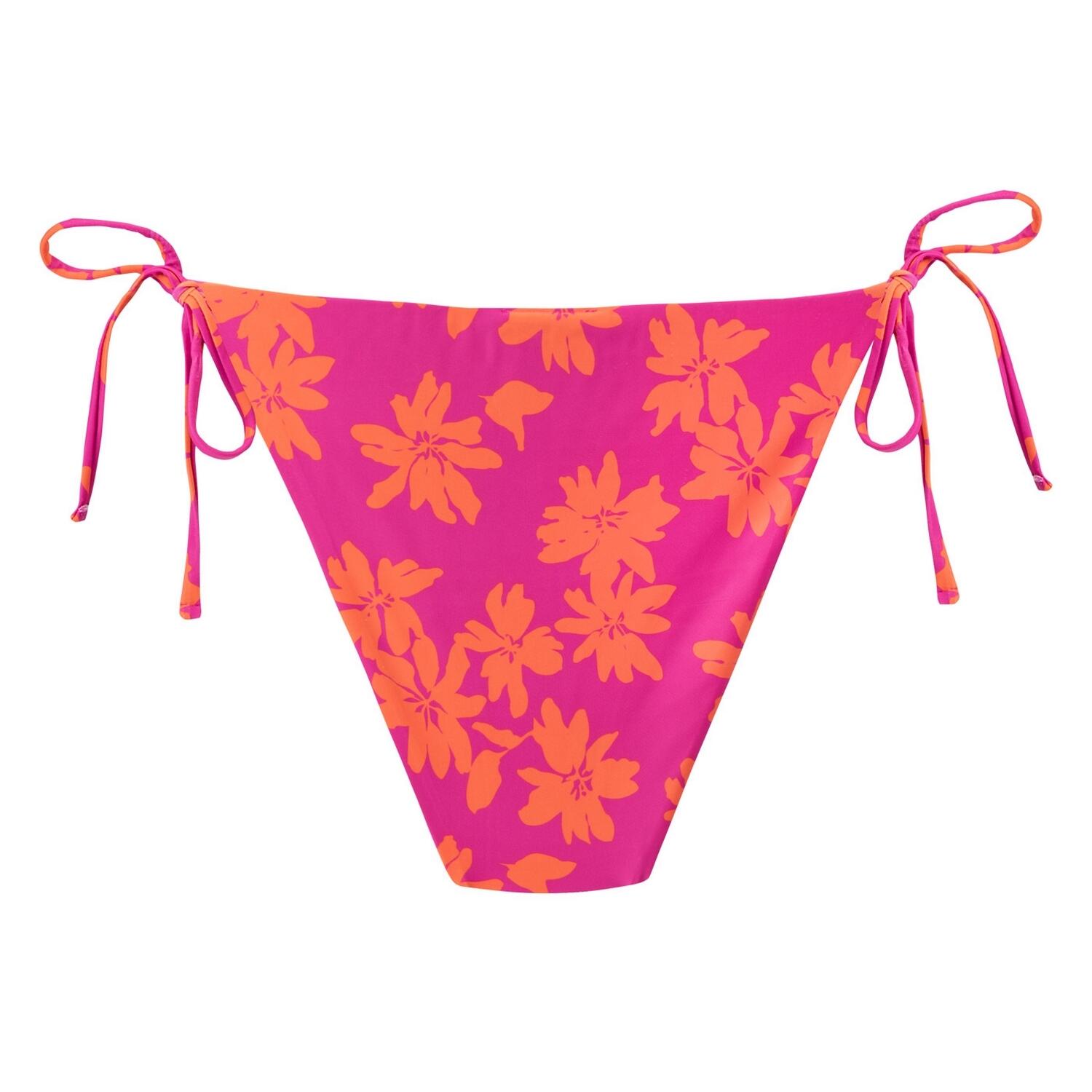 Bas De Maillot De Bain Style Fleurs FENI Femme (Orange / Rose) 2/4