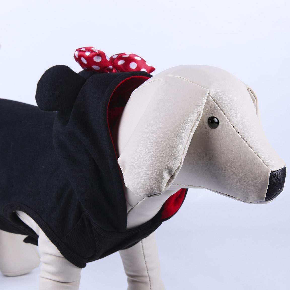 Sweat à capuche Minnie Mouse pour chien, en coton brossé, noir 7/7