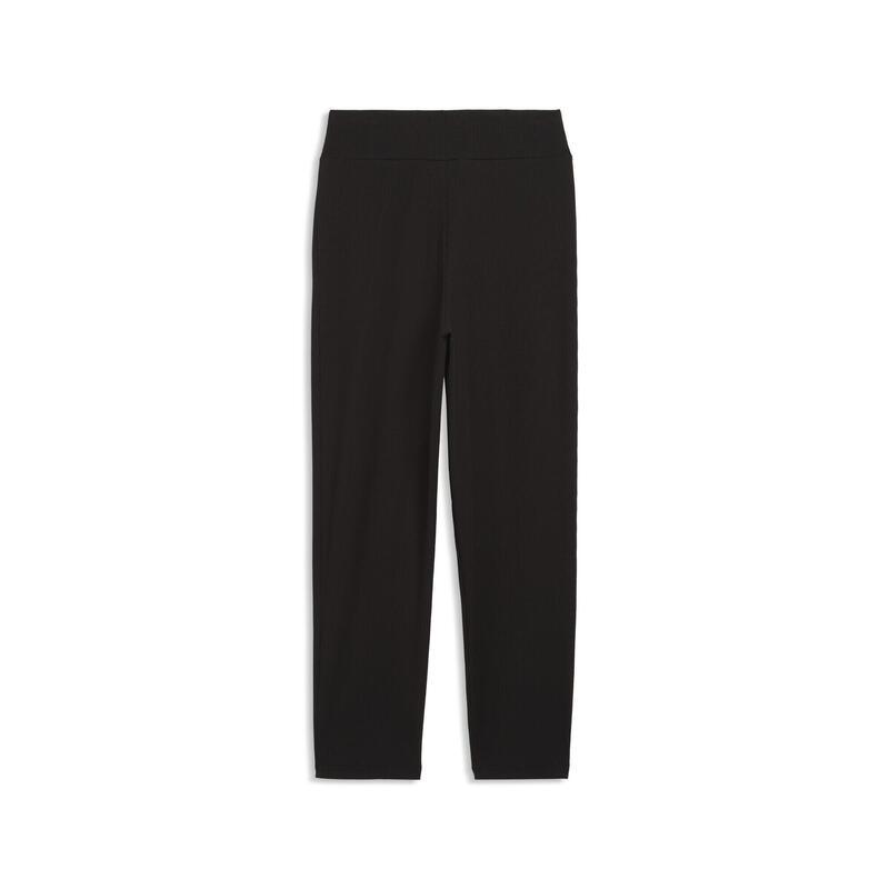 Pantaloni ESS ELEVATED High Waist Straight Leg Rib pentru fete PUMA
