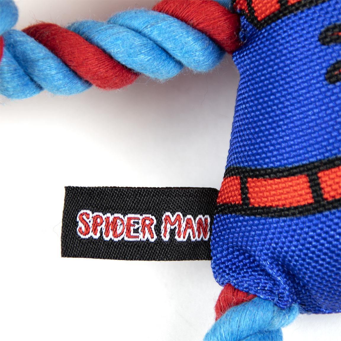 Corde à mâcher Spiderman pour chien, jouet à mâcher noué rouge et bleu 7/7