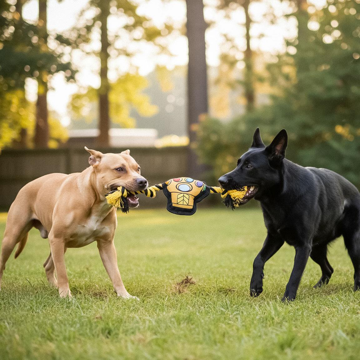 Corde à mâcher jaune pour chien Marvel Thanos 6/7