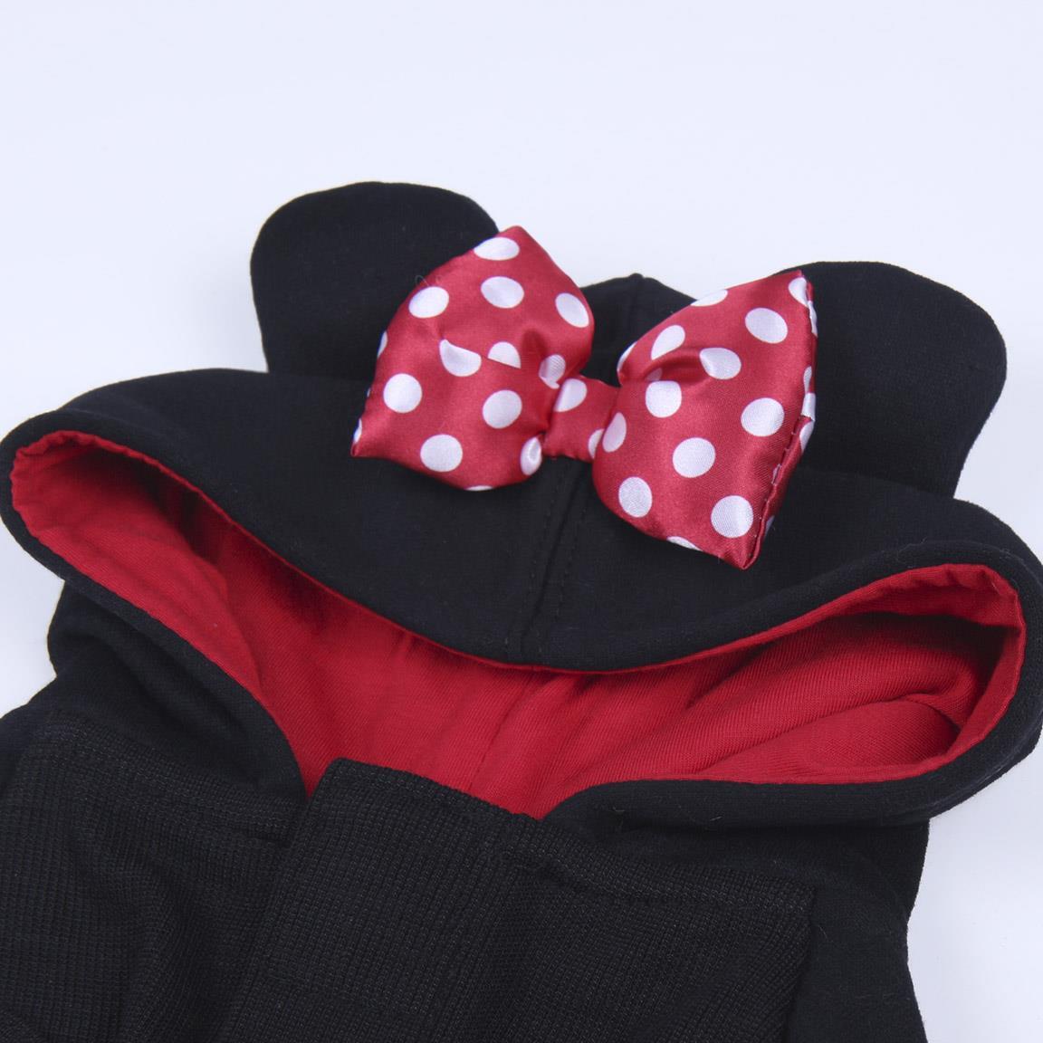 Sweat à capuche Minnie Mouse pour chien, en coton brossé, noir 4/7