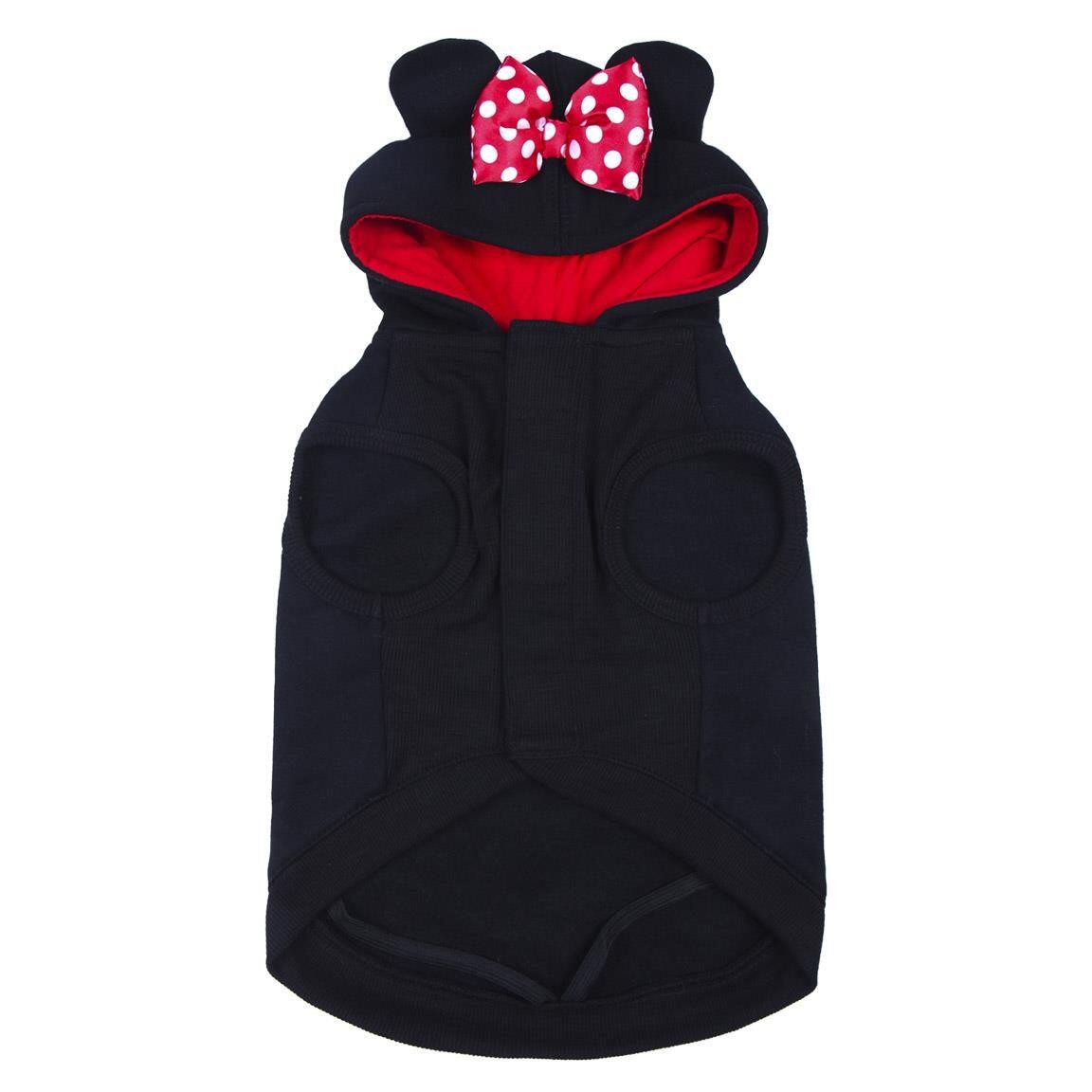 Sweat à capuche Minnie Mouse pour chien, en coton brossé, noir 3/7