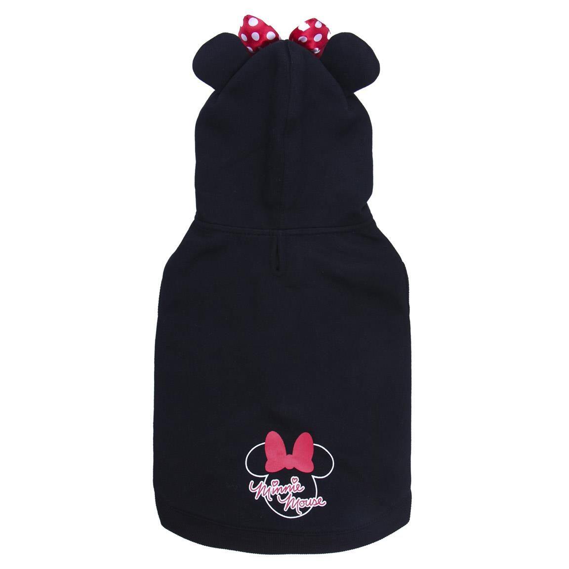 Sweat à capuche Minnie Mouse pour chien, en coton brossé, noir 2/7