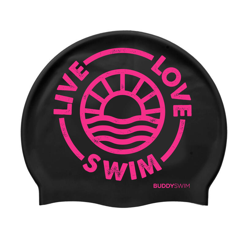 Căciulă de înot BuddySwim LLS2 Silicon negru /