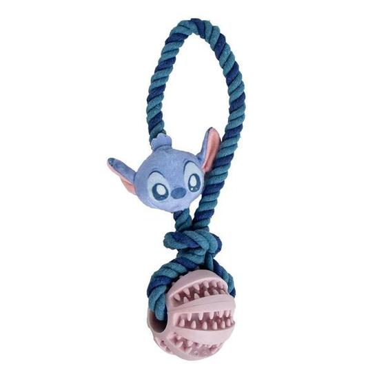 Giocattolo per cani Stitch in TPR blu resistente e masticabile con fischietto.