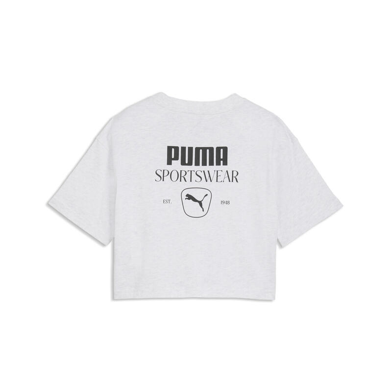 Tricou PUMA Class Relaxed Cropped Graphic pentru fete PUMA