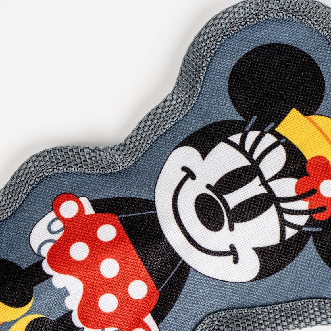 Jouet pour chien Mickey Mouse avec corde tressée, en tissu doux rouge et noir 3/7