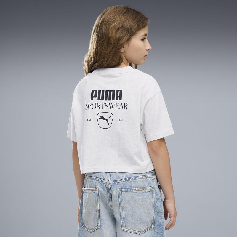 Tricou PUMA Class Relaxed Cropped Graphic pentru fete PUMA