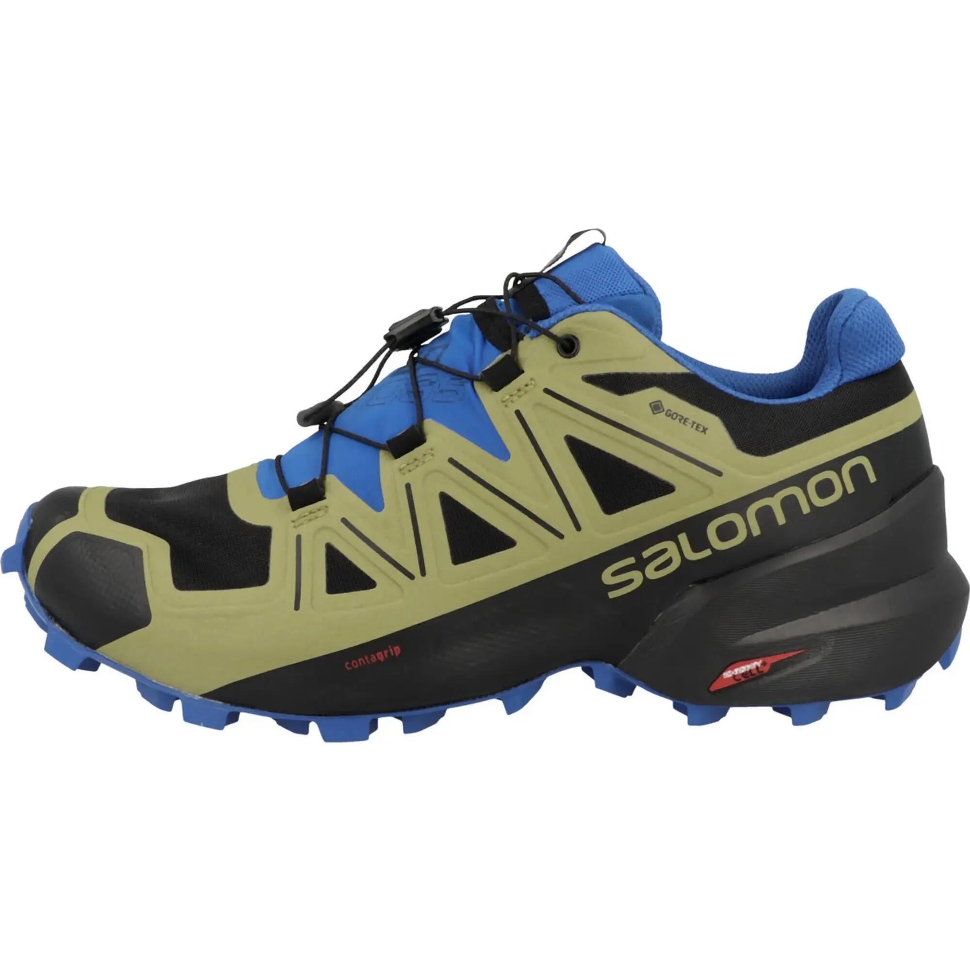 Scarpe CorsaUomo Salomon Speedcross 5 Gtx Blu Verde 2/6
