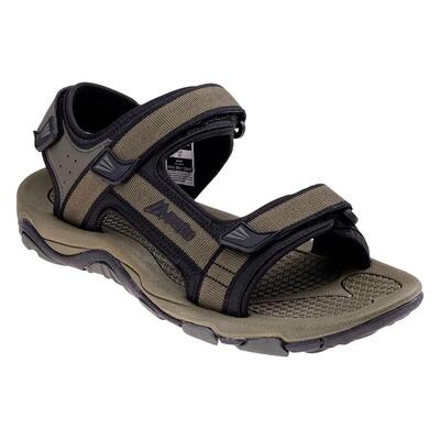 Heren makany sandalen (kaki/zwart)
