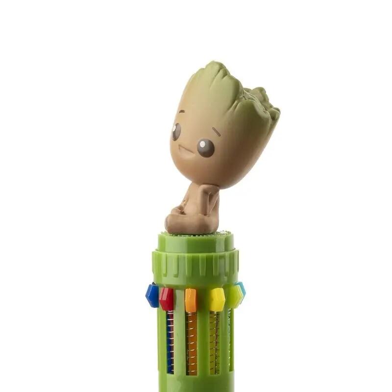 Penna multicolore 10 colori con cappuccio 3D per bambini "I Am Groot" in PVC 4/4